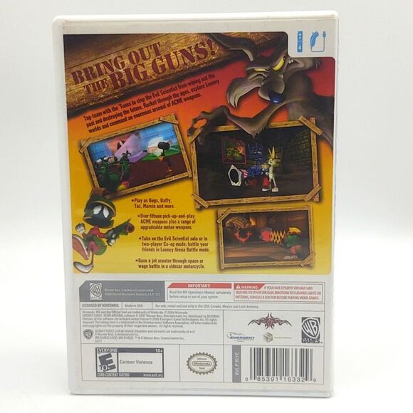 Looney Tunes Acme Arsenal Nintendo Wii Game with Instruction Manual & Ca… - Picture 2 of 4